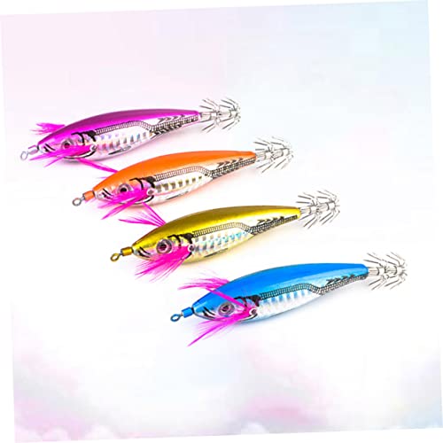 POPETPOP 4pcs Fishing Accessories Realistic Fake Bait Bass and Trout Lures Fishing Tools for Adults