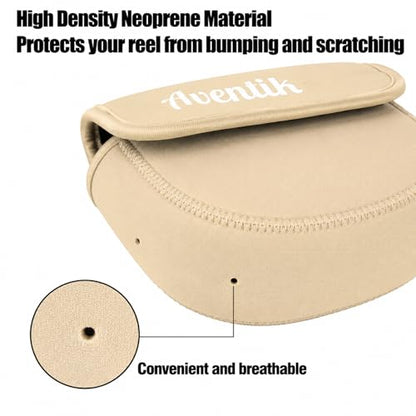 Aventik Neoprene Spinning Reel Cover Bag Pouch Fishing Reel Protective Case Reel Sleeve Glove Fits 200 500 1000 2000 3000 4000 5000 6000 Series Spinning Reels (2 PACK, M(3000-6000)) - style: 2 Pack, M(3000-6000)