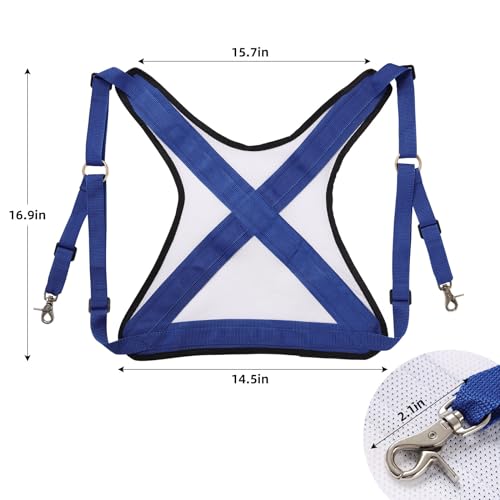 PELLOR Fishing Shoulder Back Harness, Ultralight Fishing Rod Holder Vest, Adjustable Sea Fishing Vest Tackle Equipment for Fishing Big Fish