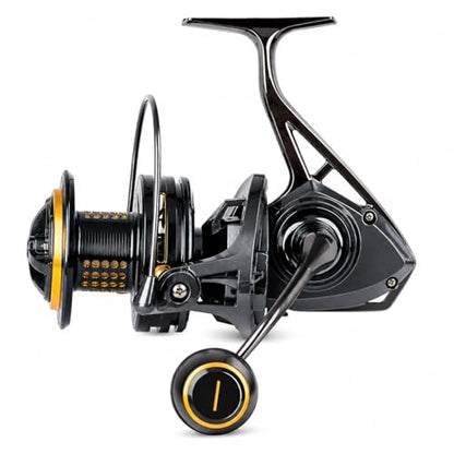 Saltwater Spinning Reel 14000, 44Lbs Max Drag Surf Fishing Reel with Screw-in Handle, Slow Oscillation System for Bass Catfish Inshore Offshore Saltwater Freshwater - color: NGK14000