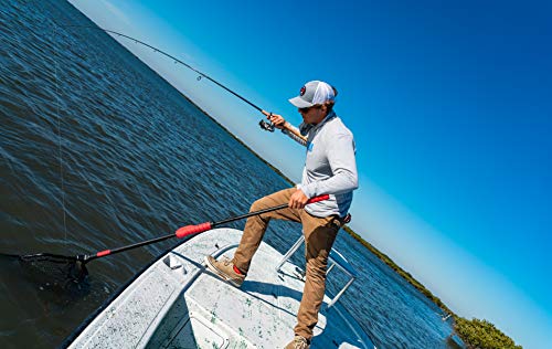 BUBBA Extendable Net with Corrosion Resistant Construction, Non-Slip Grip Handle and Carbon Fiber Shafts for Fishing, Angling, Boating and Outdoors - size: Medium