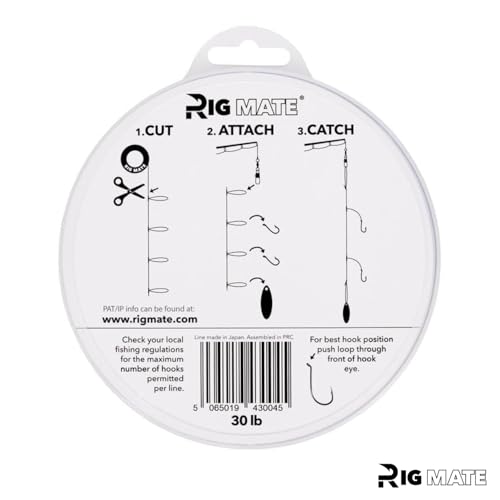 30 lb Pre-Tied Dropper Loop Rigs. Fishing Line Spool. Loops 18 Inches Apart with 5.5 Inch Loop Size. Perfect for Saltwater & Freshwater Fishing. Perfect for Snapper & Other Bottom Feeding Fish.