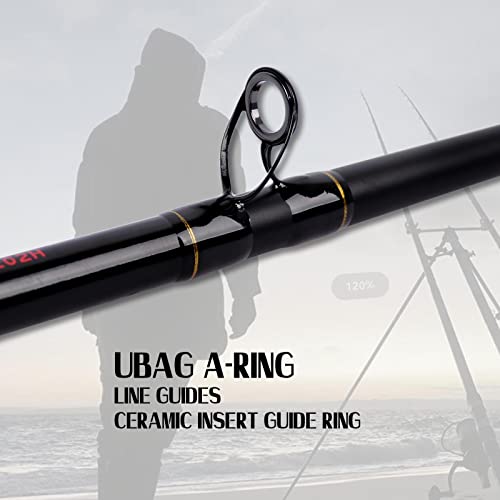 Fiblink Surf Fishing Rod 2 Piece/3 Piece/4 Piece Portable Travel Casting Rod Saltwater Surf Rod (9'/10'/12'/13') - style: Cast-10'-3pc