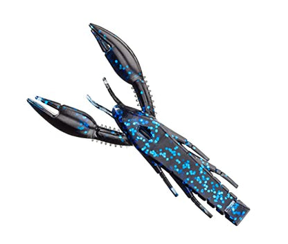 Yamamoto Craws - color: BLACK W/ BLUE FLAKE (5 PACK), size: 3.75" PSYCHO DAD