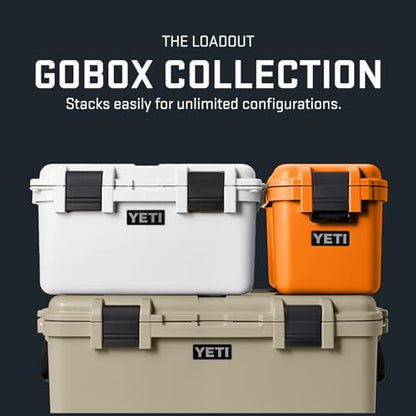 YETI LoadOut GoBox Collection, Divided Waterproof Cargo Case, Dry Box, Camera Case, Fishing Tackle Box - color: Tan, size: GoBox 15