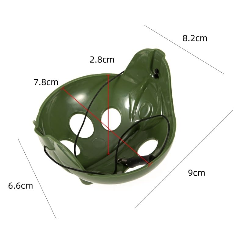 5pcs Small Bait Cage ABS Carp Fishing Large Pellet Feeder Float Throwing Holder Tackle Tool Bait Food Feeder Dry Spinach Feeding Cage