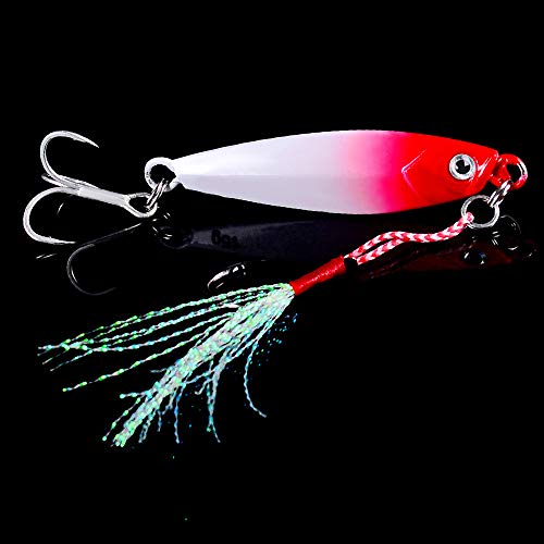 Dyxssm Jigs Fishing Spoons Hard Lures Spinners Jigging Bait 7g 10g 15g 20g 30g (Pack of 6) - size: 7 g / 0.25 oz