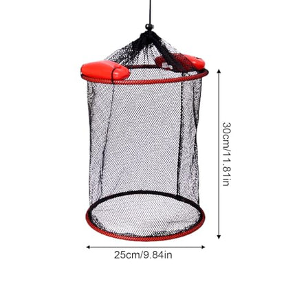 Fishing Net Bucket - Fish Drying Rack, Hanging Fish Dryer | Caught Mesh Net Basket for Outdoor Floating Water Fishes, Fishing Supplies, Foldable Fish Basket - size: 25x30cm