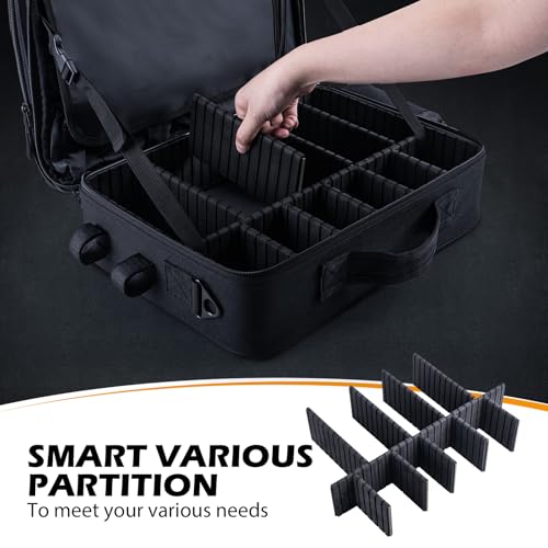 Goture Fishing Reel Case - Hard Shell Storage Bag with Adjustable Dividers | Modular dividers for custom fit 600D water-resistant fabric & EVA padding Integrated rod straps & quick-access pockets