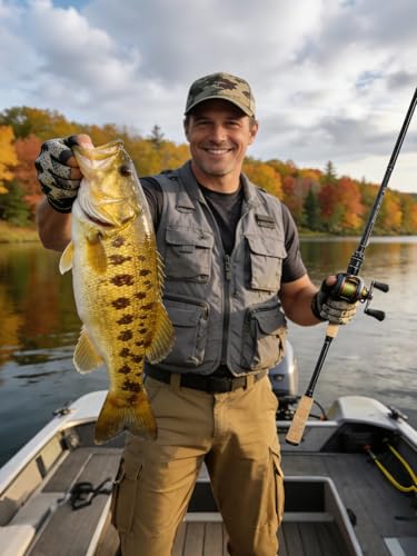Jenseits Carbon Fiber Fishing Rod Series (6-12 Ft), Spinning & Casting Rods with Stainless Steel Ceramic Guides, Fast Action Fishing Pole for Bass, Trout, Walleye & Surf Fishing - size: 8'0"-Medium Heavy-Fast-Black, style: Spinning