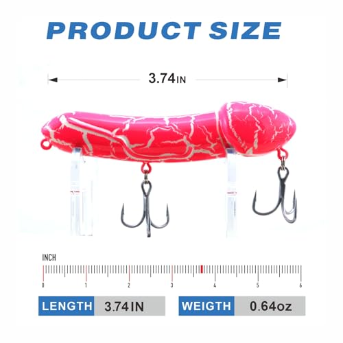 Funny Fishing Gifts for Men Women, Novelty Bass Topwater Lures, Father Christmas Birthday Gifts Stocking Stuffers - color: Pink