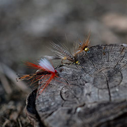 Goture Fly Fishing Poppers Lures, Topwater Popper Flies Bugs Lure, Fly Fish Poppers Fishing Lures Kit, Dry Flies for Panfish Bluegill Crappie Sunfish Bass Trout Salmon - color: B1:46pcs Flies