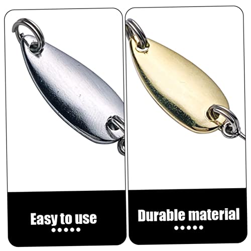20pcs Metal Fishing Lure Blades Gold Silver Bass Bait for DIY Lure Making Bright Design for Enhanced Fish Freshwater Saltwater