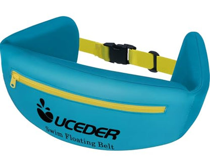 Swim Belt for Adults, Adjustable Flotation Belt,Water Aerobics Belt with Zippered Pocket,3-Section EPE Swimming Buoyancy Belt,Pool Exercise Equipment for Cross Training, Aqua Jogging - size: Large