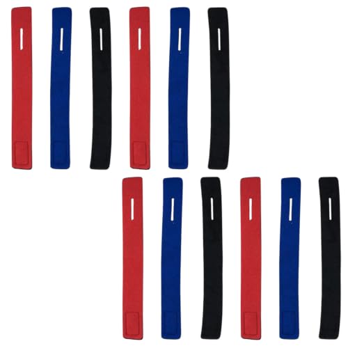 UKCOCO 12pcs Adjustable Elastic Fishing Rod Straps Stretchy Nylon Rod Wrap Bands with Hook and Loop Secure Holder Ties for Casting Spinning Fly Poles Wide Compatibility for Storage