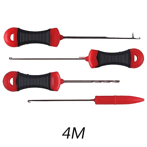 Bait Needle, Stainless Steel Fish Stringer 4 in 1 Carp Fishing Baits Needle Tools Drilling Needle for Making Drilling Rig
