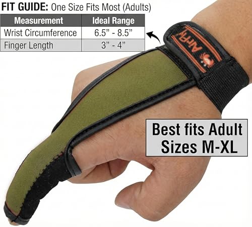 AirFly Surf Fishing Casting Glove Single Finger - Anti-Slip Finger Protector for Braided Line and Saltwater - Adjustable Wrist Strap, Ambidextrous Fit - Designed in USA - color: 2 Pack