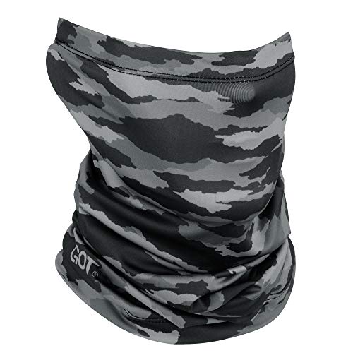 UPF 50+ Fishing Neck Gaiter - UV Face Mask Sun Protection for Men Women | Moisture-Wicking, Quick-Drying, Built-in SPF, UVA/UVB Blocking, Hunting Camo Design, Versatile Headwear - color: Disruptive Night Camo