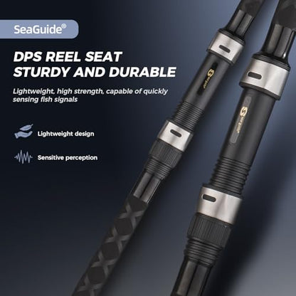 Surf Rod Graphite Surf Spinning Fishing Rod with Seaguide Reel Seat - size: 10' - 3 Piece