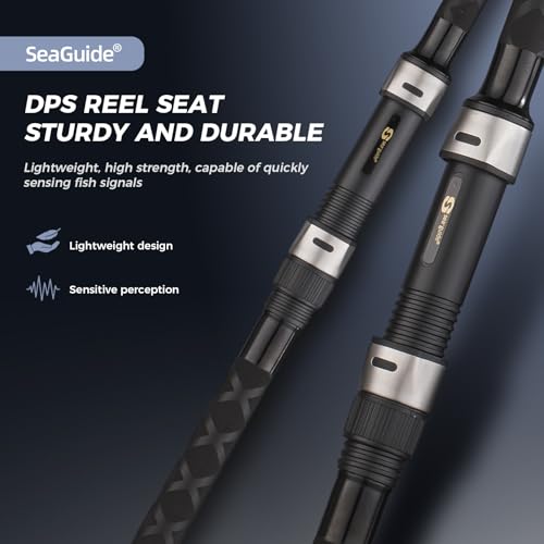 Surf Rod Graphite Surf Spinning Fishing Rod with Seaguide Reel Seat - size: 12' - 3 Piece