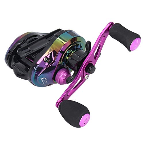 Baitcaster Reels, Magnetic Brake System Bait Caster Reel High Speed Gear Ratio 8.1:1 Low Profile Baitcasting Fishing Reel - size: Left Hand