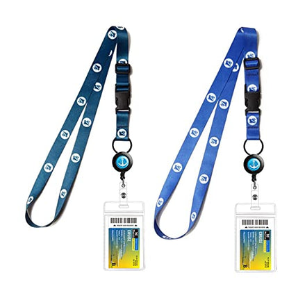 MNGARISTA Cruise Lanyards, Adjustable Lanyard with Retractable Reel, Waterproof ID Badge Holder for All Cruises Ships Key Cards, 2pack - color: Cruise Ship