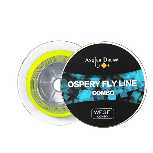 100FT WF3F WF5F WF8 Fly Fishing Line Combo Weight Forward Fly Line with Braided Backing Tapered Leader Preload Fly Line with Welded Loop - color: Moss Green, size: WF 3F Fly Line Combo