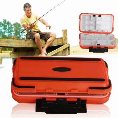3PCS Water proof Tackle Box – Double-Sided ABS Storage Case for Fishing Lures, Hooks and Terminal Tackle, Portable Organizer Container