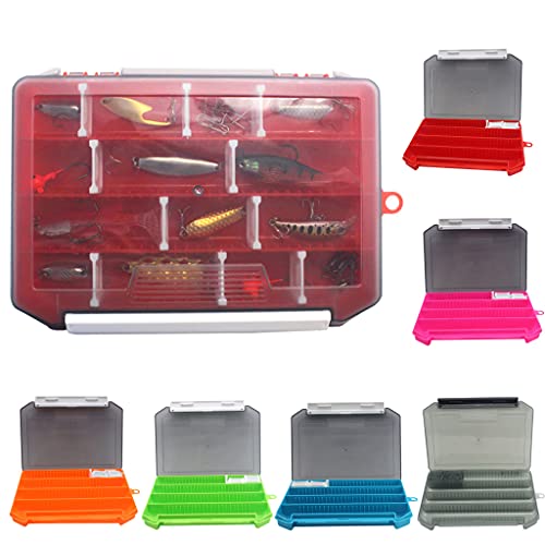 Tackle Boxes with Removable Dividers Fishing Lures Hooks Accessories Fishing Tackle Box Storage Tray - color: Green