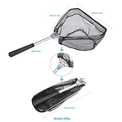 LEOFISHING 170cm/5.6ft Kids Fishing Rod Set Portable Telescopic Kids Fishing Poles with Collasible Chair Fishing Net Carrier Bag and Full Kits for Boys and GirlsBeginner and Youth