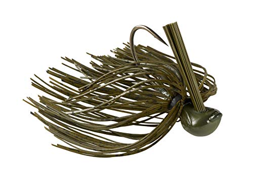 War Eagle Jiu-Jigsu Bass Fishing Lure with Weed Guard and Hole-in-One Style Skirt - color: Green Pumpkin