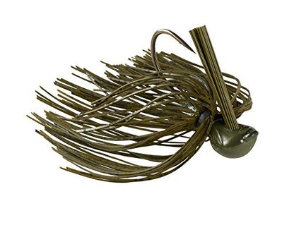 War Eagle Jiu-Jigsu Bass Fishing Lure with Weed Guard and Hole-in-One Style Skirt - color: Green Pumpkin
