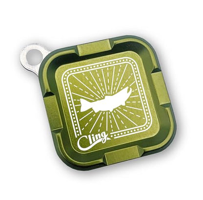 Cling Fishing Products Mag Grab® Mini – Compact Magnetic Fly Holder/Fly Patch & Organizer for Fly Fishing Vest, hat, Waders and Fishing Packs (Center of Attention, Deep Green) - color: Deep Green, style: Center of Attention