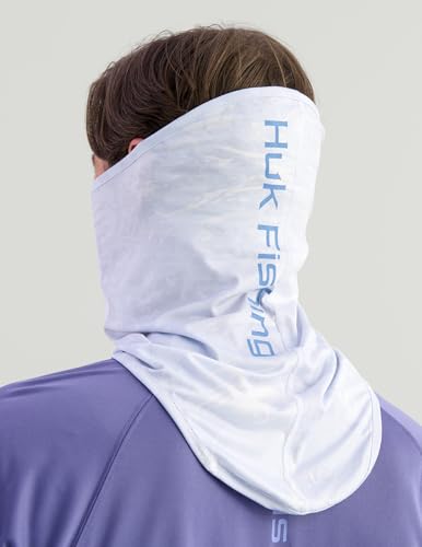 HUK Men's Pursuit Neck Gaiter, Face Protection With Upf 30+ Sun Protection - color: Mossy Oak Stormwater Bonefish