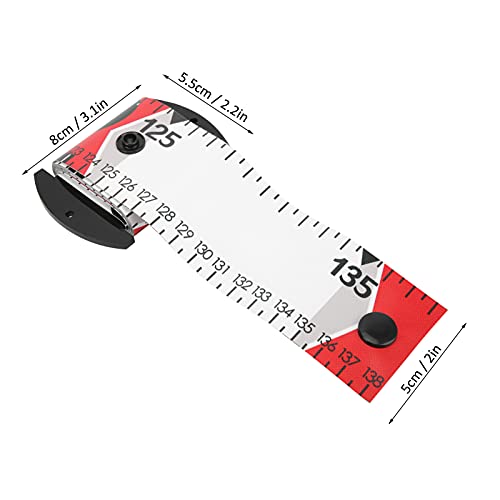 138 X 5cm PVC Fish Measuring Ruler, Foldable Fish Measuring Tape with Cm Inch Scale, Compact 8 X 5.5cm Roll, for Boat Kayak Ice Fishing Anglers (Red) - color: Red