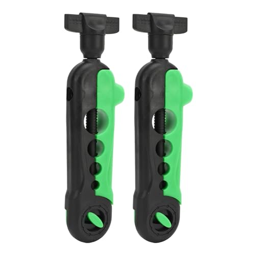 2pc Mini Fishing Line Winder Spooler Machine - Portable Handheld Line Winding Tool, Easy to Install & Use, ABS Durable Plastic with 4 Adaptor Holes for Rods - color: Black & Green