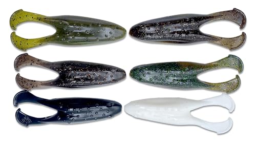 Phat Pak Baits - Skipper Toad Jr Zoom Horny Toad Style Soft Plastic Frog 3.5" 15ct Top Water Bass Fishing Lure - color: Variety Pak