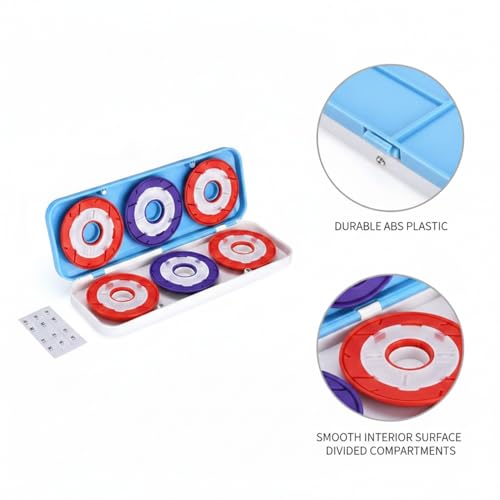 Fishing Line Spool Storage Box, ABS Plastic Organizer with Divided Compartments for Tackle Gear (1 PC) - size: 6.3 x 2.95 x 1.18 in