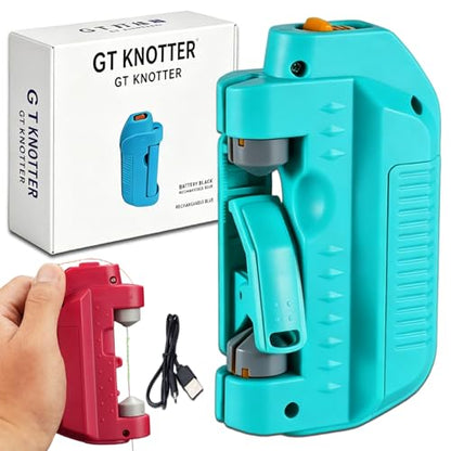 Automatic Fishing Knot Tying Tool, Easy Cast Knot Tying Tool, 2026 Upgraded Electric Lure Gt Knotter, Quick Tying Device Fishing Hook Tier Knots Gift for Fishing Lovers - color: Blue, size: Rechargeable