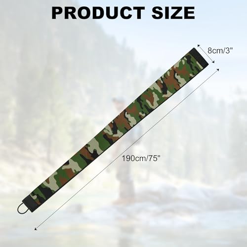 Neoprene Camo Fishing Rod Sleeves,Fishing Pole Sleeves,Fishing Rod Socks | UV Resistance,Puncture Resistant, Protect Casting, Spinning, Trolling Fishing Rods, Storage, tangled-free,75in,68in,60in - color: Deep Green Camo, size: 75"