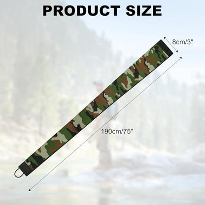 Neoprene Camo Fishing Rod Sleeves,Fishing Pole Sleeves,Fishing Rod Socks | UV Resistance,Puncture Resistant, Protect Casting, Spinning, Trolling Fishing Rods, Storage, tangled-free,75in,68in,60in - color: Deep Green Camo, size: 75"