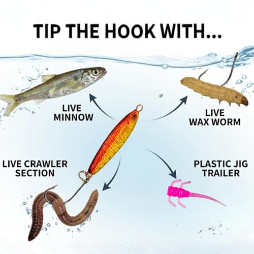 HALYXS/5Pack -Jigging Spoon, Ice Fishing jigs, Spoon Fishing, Jigging Lure, Great Lure for Crappies, Panfish, Walleye, Fresh Water Fishing, Metal (3g/5g) - size: Small