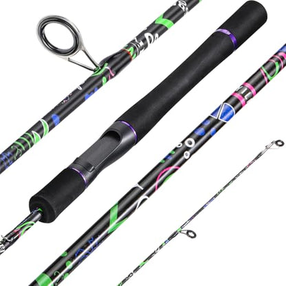 Sougayilang Fishing Rod, 2-Piece Graphite Composite Blank/Fiber Glass Spinning & Casting Rod with EVA Grip, Smooth Transition Fishing Pole - size: 6'0", style: Graphite Blank - Spinning Rod