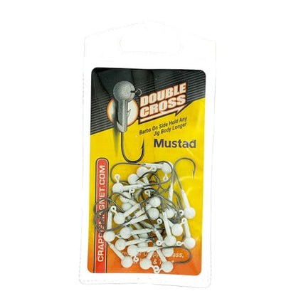 Crappie Magnet Double Cross 25 Packs Jig Heads - color: White