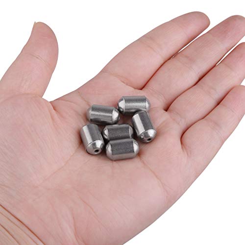 AGOOL Egg Sinkers Fishing Weights, 15/25pcs Iron Slip Sinkers Oval Catfish Weights for Bass Casting/Saltwater/Freshwater Fishing - size: 25pcs_1/4oz