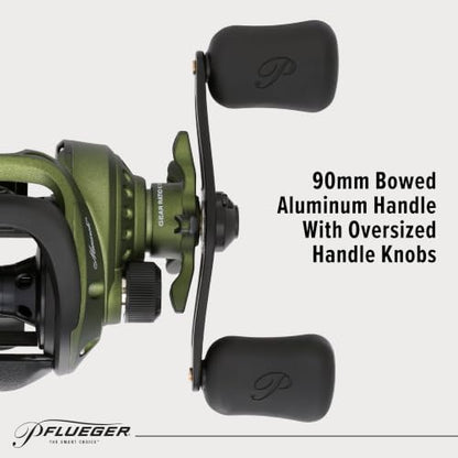 Pflueger Monarch Low Profile Baitcast Reel and Fishing Rod Combo - size: 7' - Medium Heavy - 2pc - LH