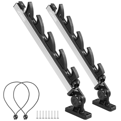 Fishing Rod Holder for Boat, Crappie Rod Holder for Transportation & Storage，180° Adjustable Angler Accessory for Fishing Boat & Pontoon boat (4 Rod) - style: 4 Rod Holder