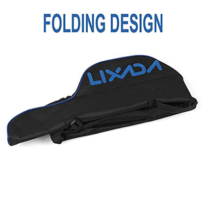 Lixada 63 Inch Fishing Rod Bag Portable Fishing Rod Reel Protective Case, Folding Fishing Pole Holder Cover Rod Tackle Organizer - color: Blue