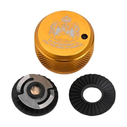 Spool Tension Mechanical Brake Knob for ABU-3/3.5/4/P5 Series, Spool Mechanical Aluminum Alloy Brake Knob with internal sound baitcast reel, Fish Reel Fishing Supplies(gold) - color: gold