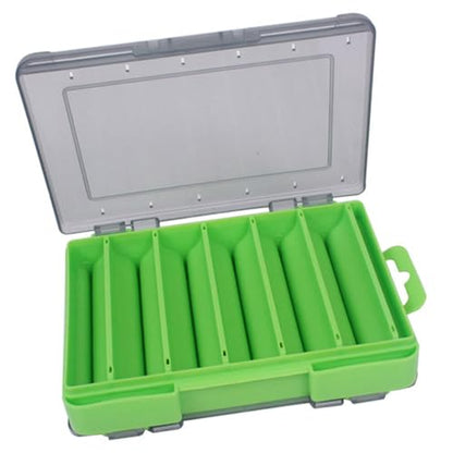 Waterproof Transparent Storage Box for Fishing Lures with Double-Sided Organiser Tool and Fishing Box - color: Green